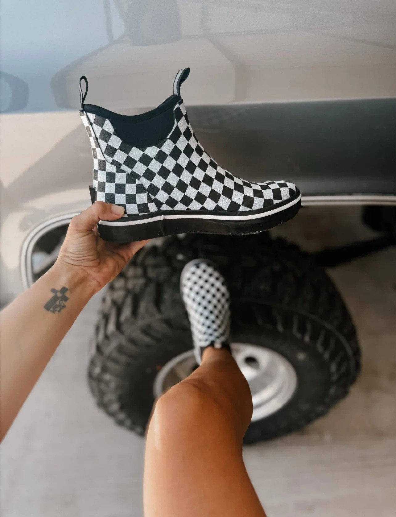 Checkered Deck Boots
